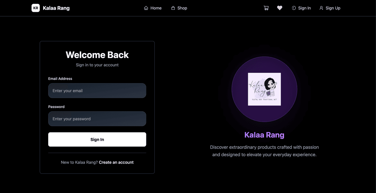Kalaa Rang — E-Commerce Platform