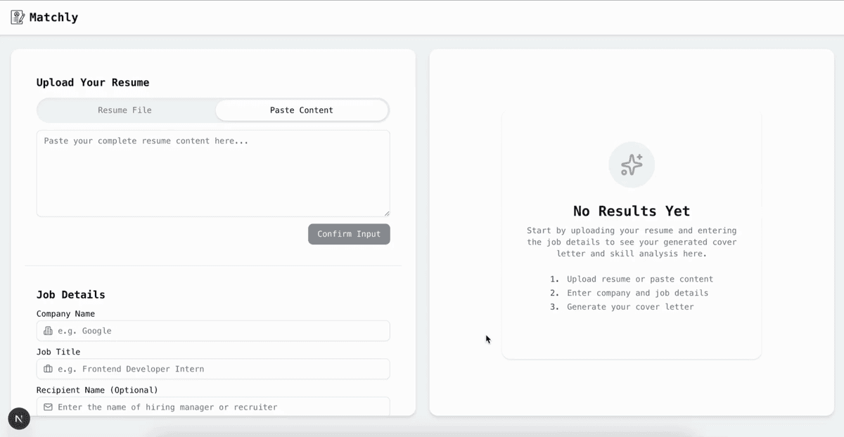 Matchly – Smart Resume Matching